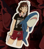 Kara and Shark - Sticker