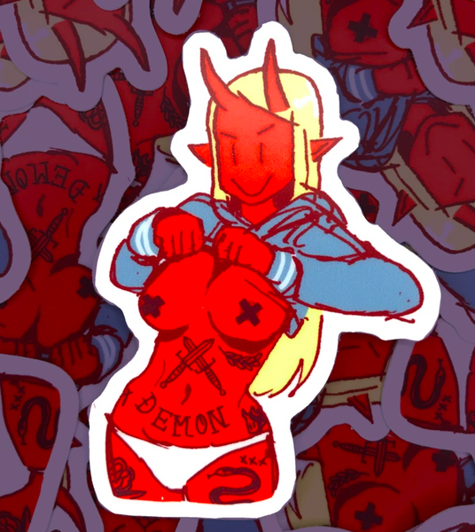 Demon Girl Flash Sticker