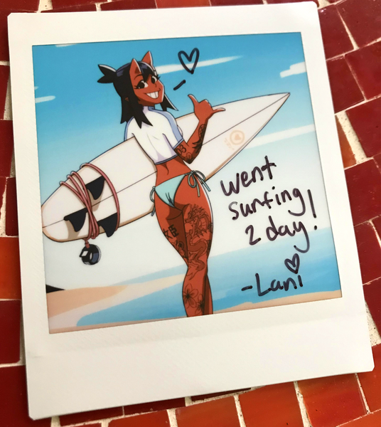 Lani Goes Surfing - Polaroid